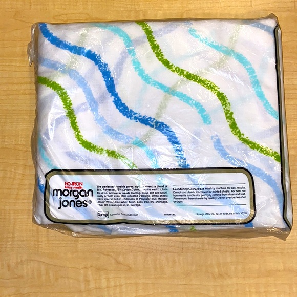 Vintage Morgan Jones, twin fitted sheet luxury muslin. new old stock, unopened - Picture 3 of 4